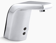 Kohler® Sculpted Touchless Faucet with Insight™ Technology and Temperature Mixer, DC-Powered