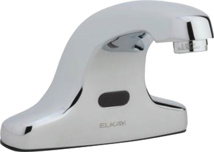 Elkay 4" Commercial Electronic Lavatory Battery Powered Deck Mount Faucet with Cast Fixed Spout Chrome