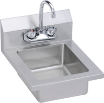 Elkay Stainless Steel 14" x 16-1/2" x 11" 18 Gauge Hand Sink with Faucet
