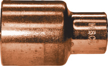 1/2" x 1/4" Wrot Copper Reducer,, Fitting x Copper