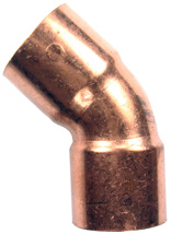 1/2" Wrot Copper 45˚ Elbow