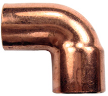 1/2" Wrot Copper Street 90˚ Elbow, Fitting x Copper