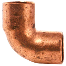 1/2" Wrot Copper 90˚ Elbow