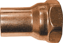3/4" Wrot Copper Fitting Female Adapter,  Fitting x FPT