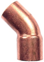 1/2" Wrot Copper 45˚ Street Elbow