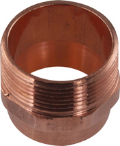 1-1/2" DWV Copper Male Adapter, SWT x MPT