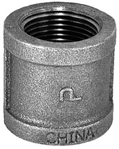 1" Black Malleable Coupling