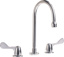 Delta Widespread Faucet, Gooseneck Spout 5-3/4" Long, 11" High, Less Pop-Up
